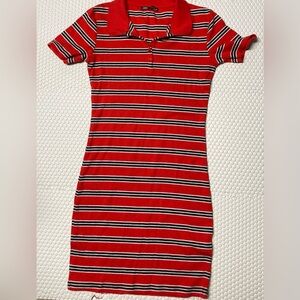 Zara Red Striped Mini Dress